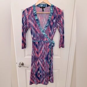 BCBG Mutilcolored Wrap Dress - Sz XS